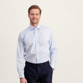 Chemise En Twill À Rayures Bleues