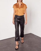 Pantalón chino Sandy de cintura alta cropped - Black Rock - Mujer