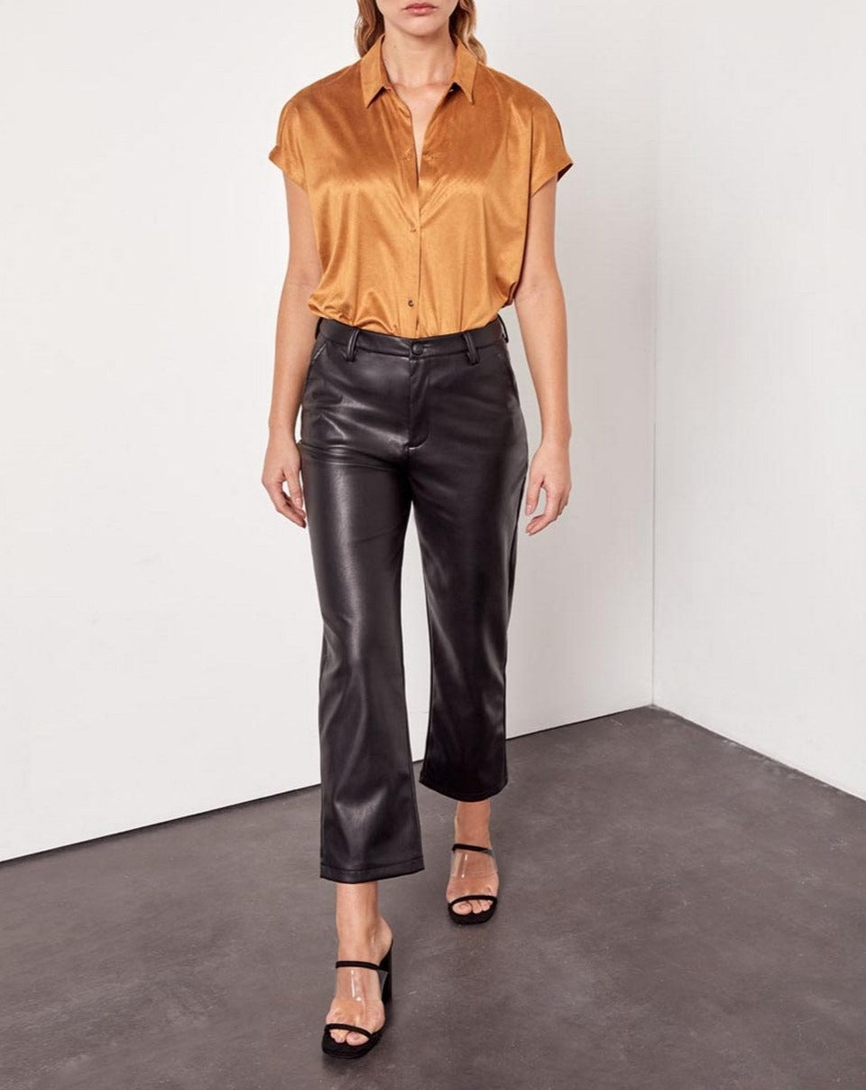Pantalón chino Sandy de cintura alta cropped - Black Rock - Mujer