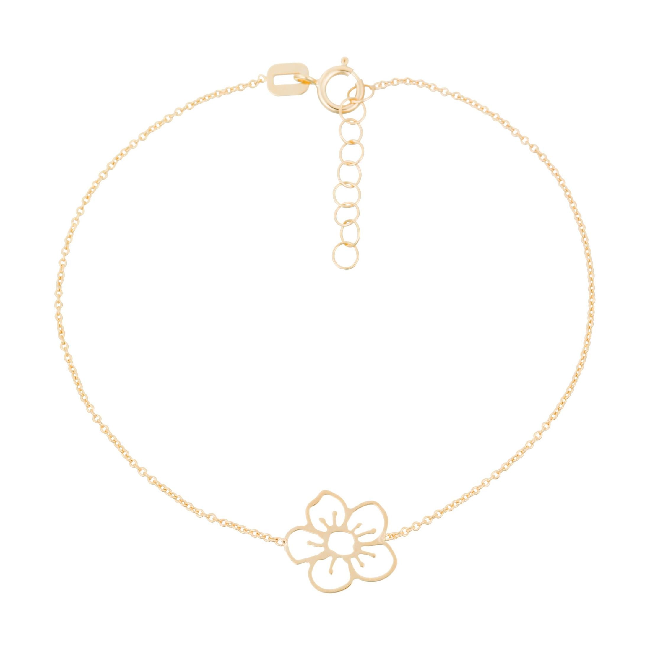 Bracelet "Fleur Dorée" Or Jaune 375/1000