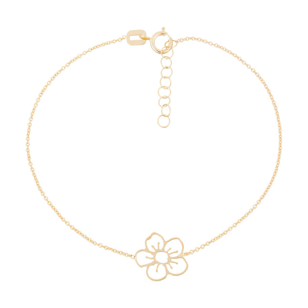 Pulsera “Flor Dorada” Oro Amarillo 375/1000