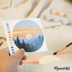 Paint by Numbers on Wooden Disc - Lisbon