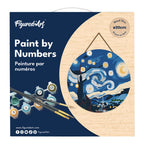Paint By Numbers On Wooden Disc - Starry Night