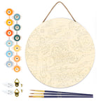 Paint By Numbers On Wooden Disc - Starry Night
