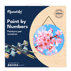 Peinture Par Numéro Sur Disque En Bois - Fleurs De Cerisier