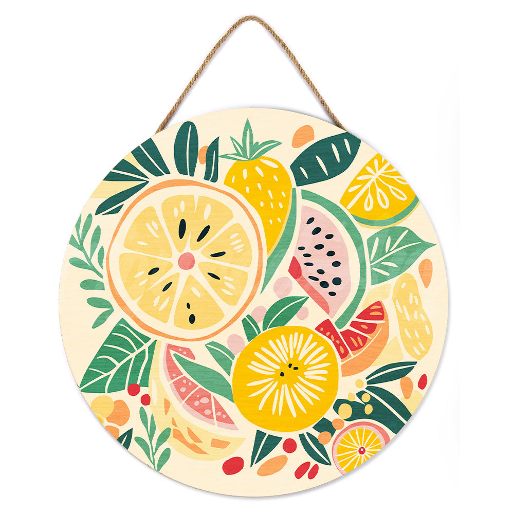 Paint By Numbers On Wood Disc - Fruit
