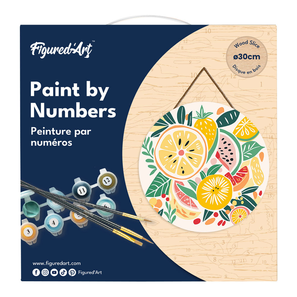 Paint By Numbers On Wood Disc - Fruit