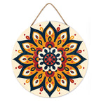 Peinture Par Numéro Sur Disque En Bois - Mandala Ensoleillé