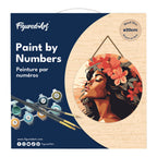 Peinture Par Numéro Sur Disque En Bois - Femme Florale