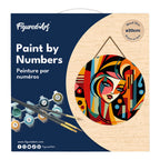 Peinture Par Numéro Sur Disque En Bois - Femme Abstraite Style Picasso