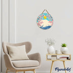 Paint By Number On Wooden Disc - Mount Fuji