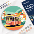 Paint by Numbers on Wooden Disc - Lisbon