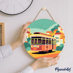 Paint by Numbers on Wooden Disc - Lisbon