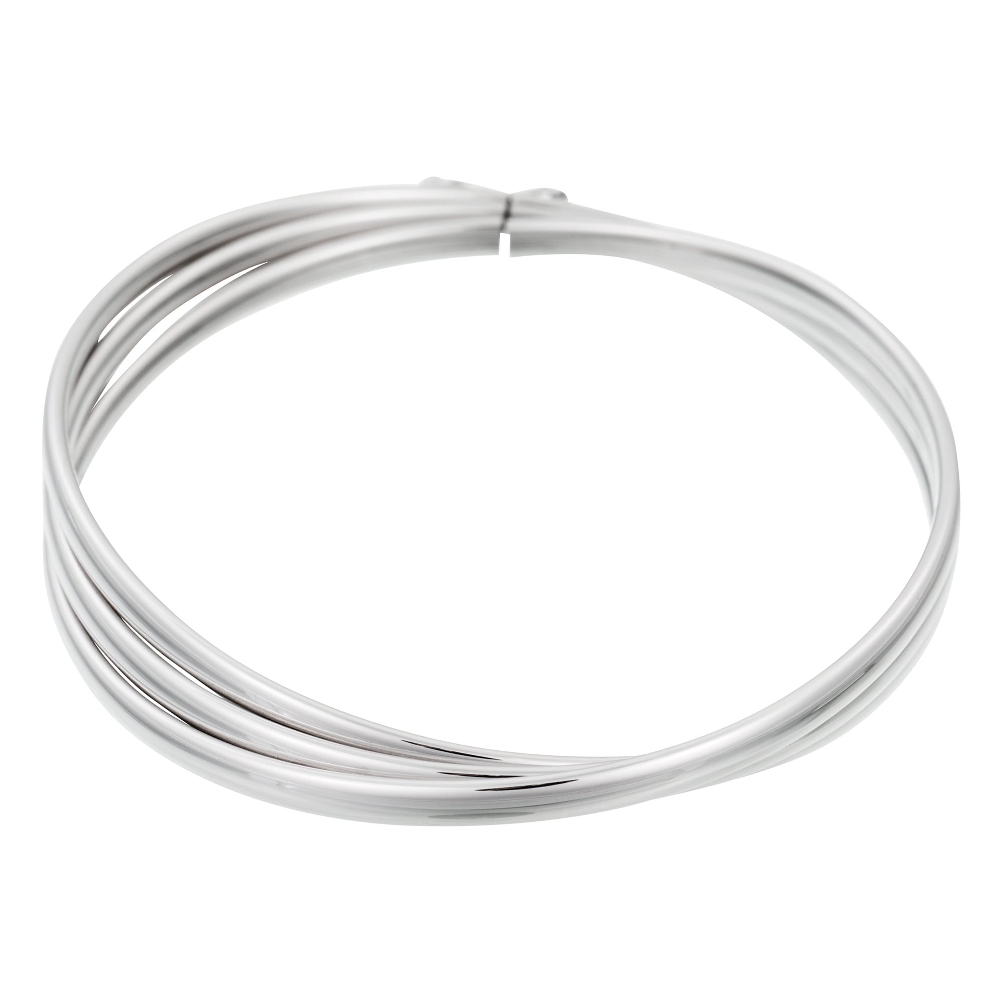 Bracelet "Trio D'Or" Or Blanc 375/1000