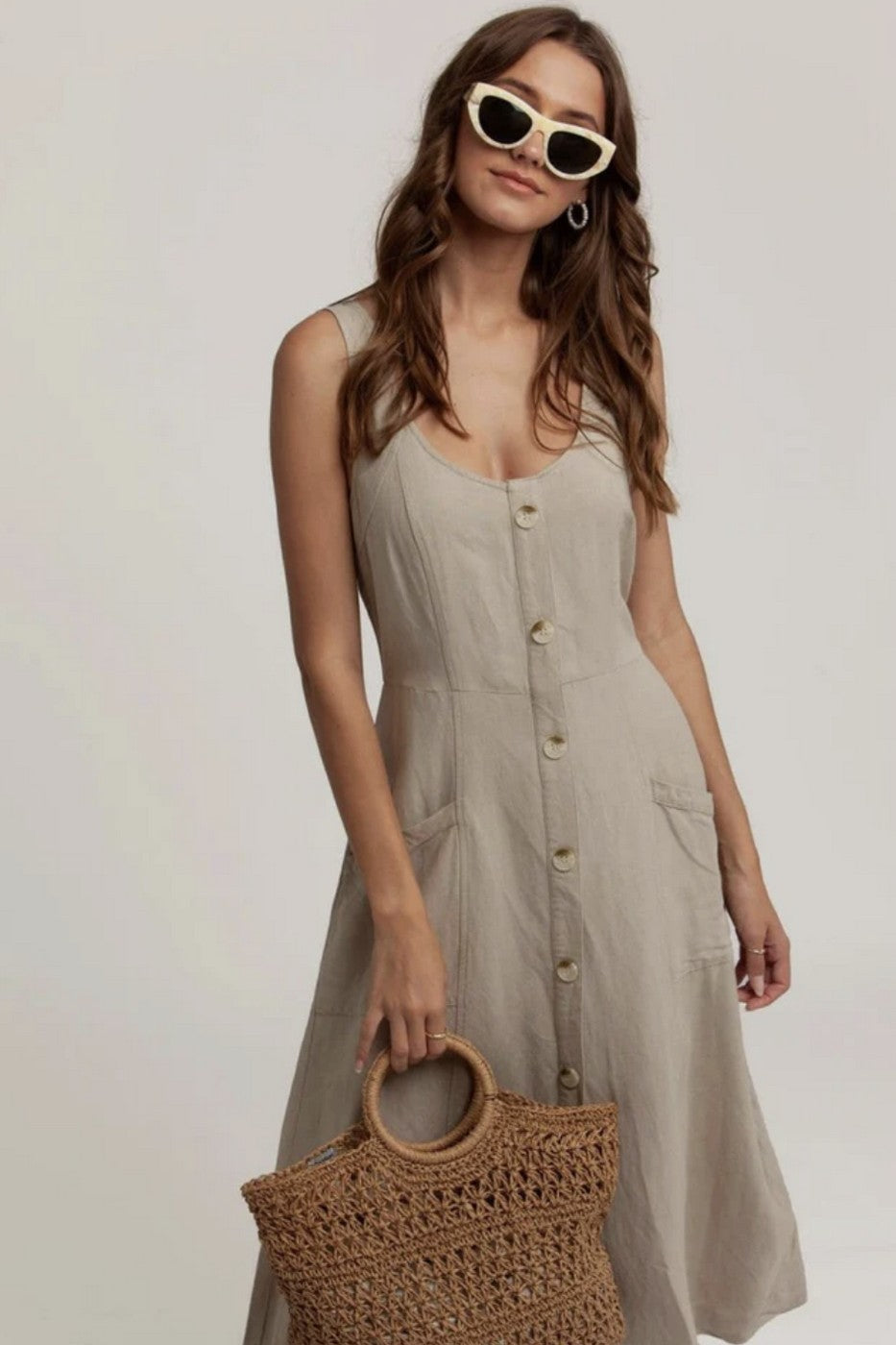 Rhythm - Vestido Venice Dress - Elm - Mujer