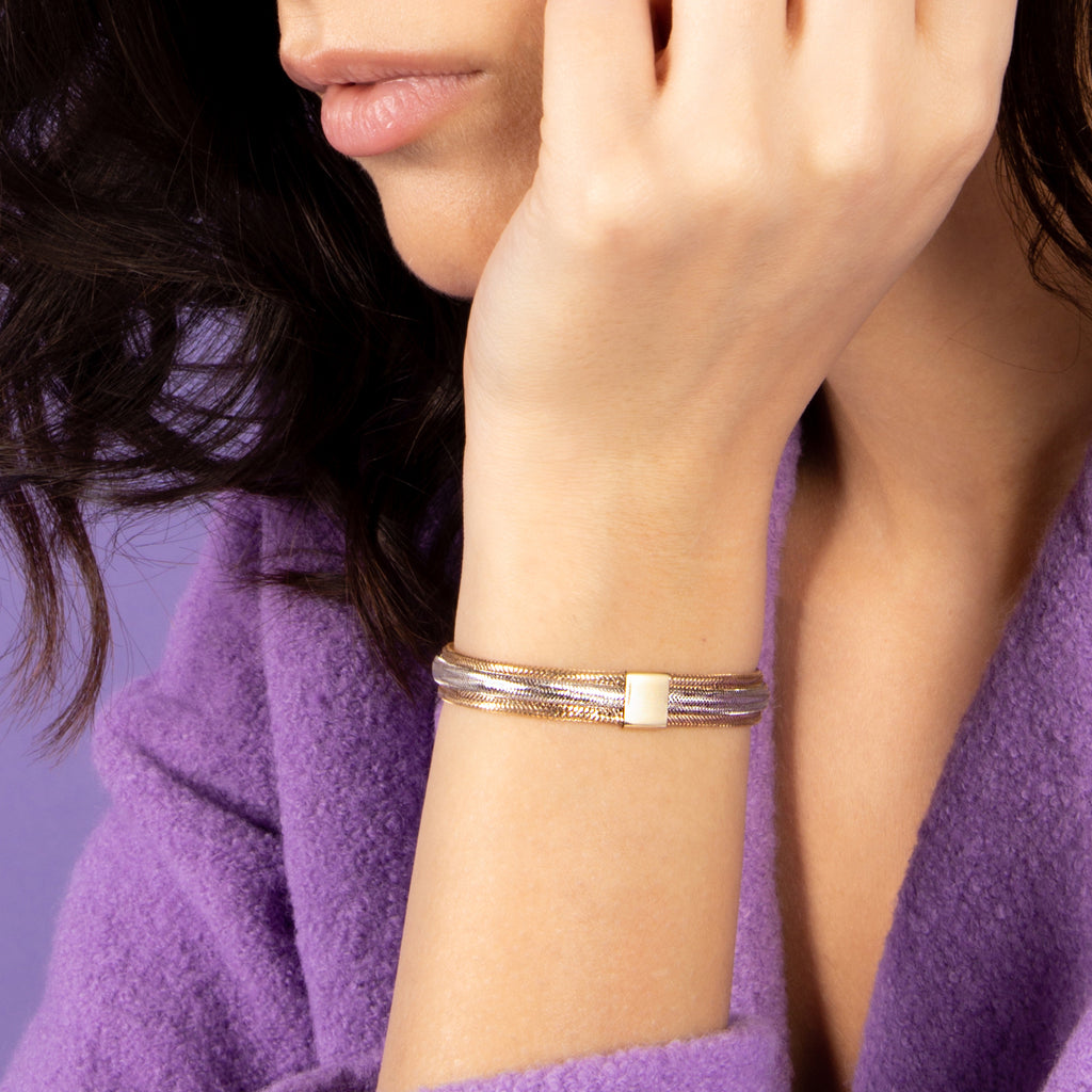 Bracelet "Vico Scintillant 8Mm" - Or Jaune 375/1000