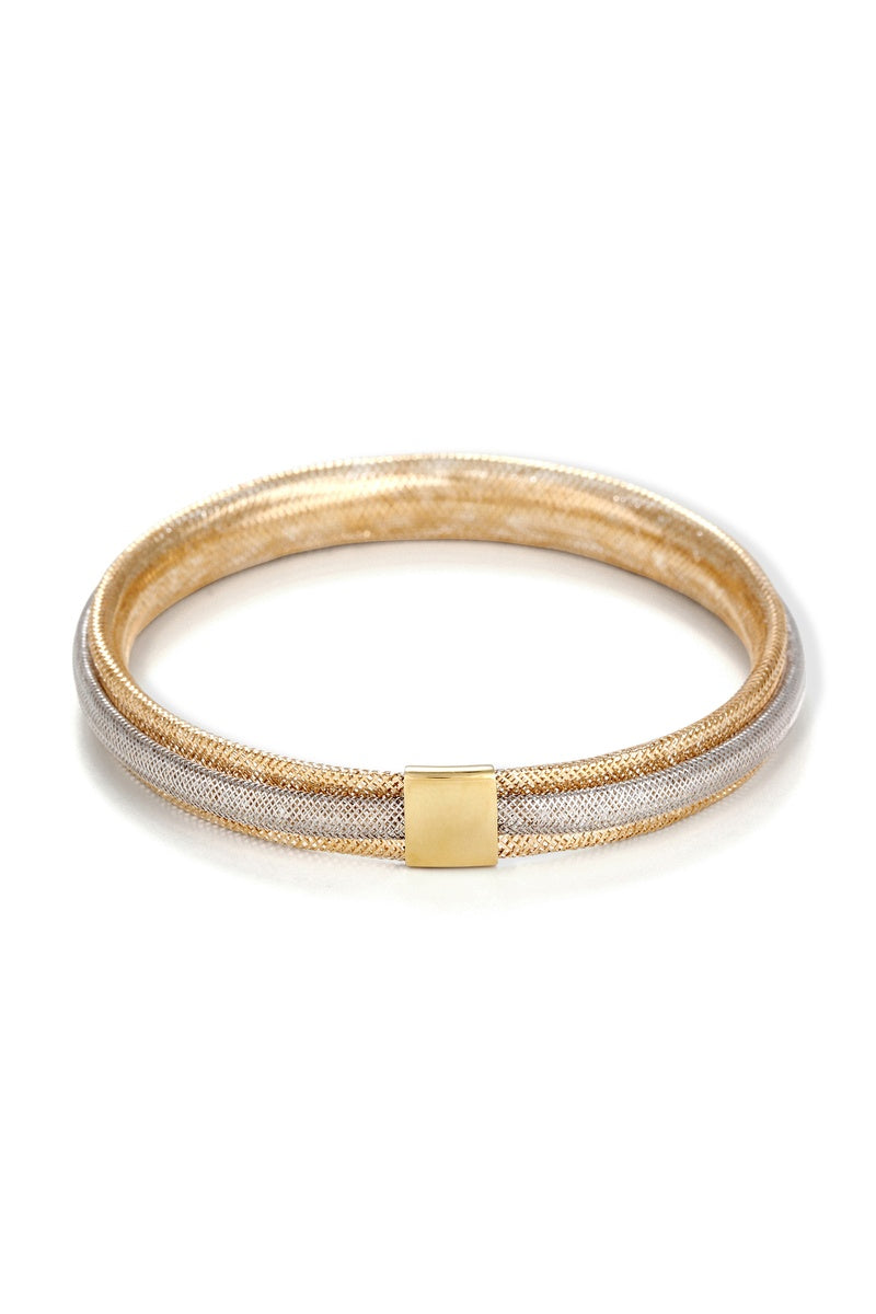 Pulsera "Vico Scintillant 8Mm" Oro Bicolor 375/1000