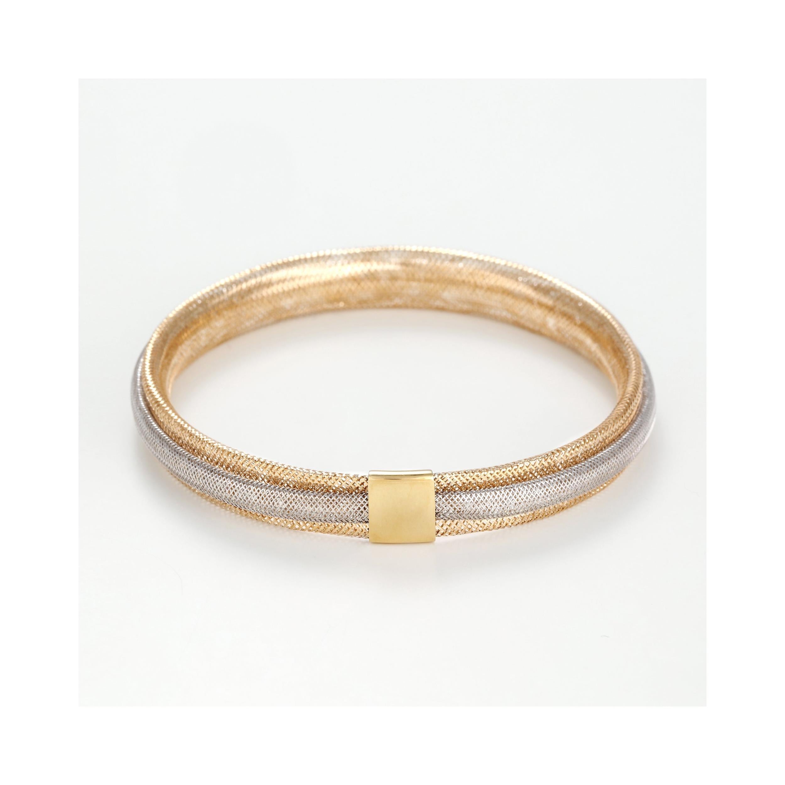 Bracelet "Vico Scintillant 8Mm" Two-tone Gold 375/1000