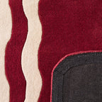 Rouge d'orage – Davy wool rug - Burgundy Rouge d'orage