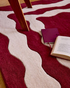 Rouge d'orage – Davy wool rug - Burgundy Rouge d'orage