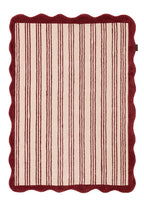 Rouge d'orage – Striped wool rug - burgundy Rouge d'orage