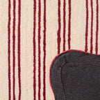 Rouge d'orage – Striped wool rug - burgundy Rouge d'orage