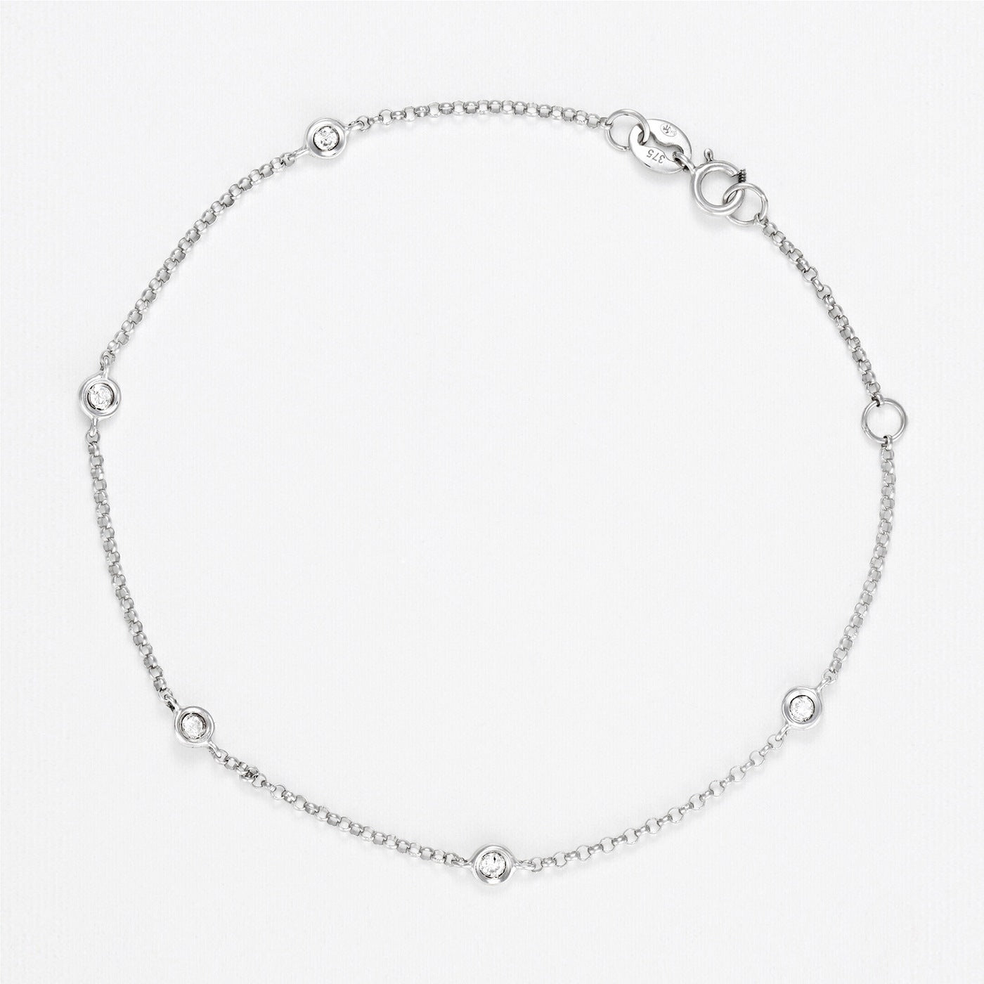 Pulsera "Sunshine" D0.14/5 - Oro blanco 375/1000