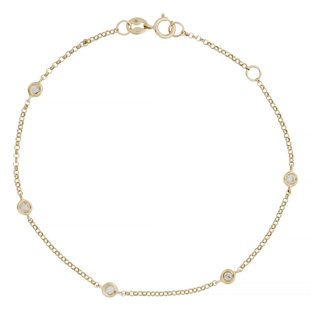 Pulsera de Diamantes “Sunshine” 0.14/5 – Oro Amarillo