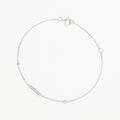 Bracelet "Trio Linéaire" D0,07/10 - Or Blanc 375/1000