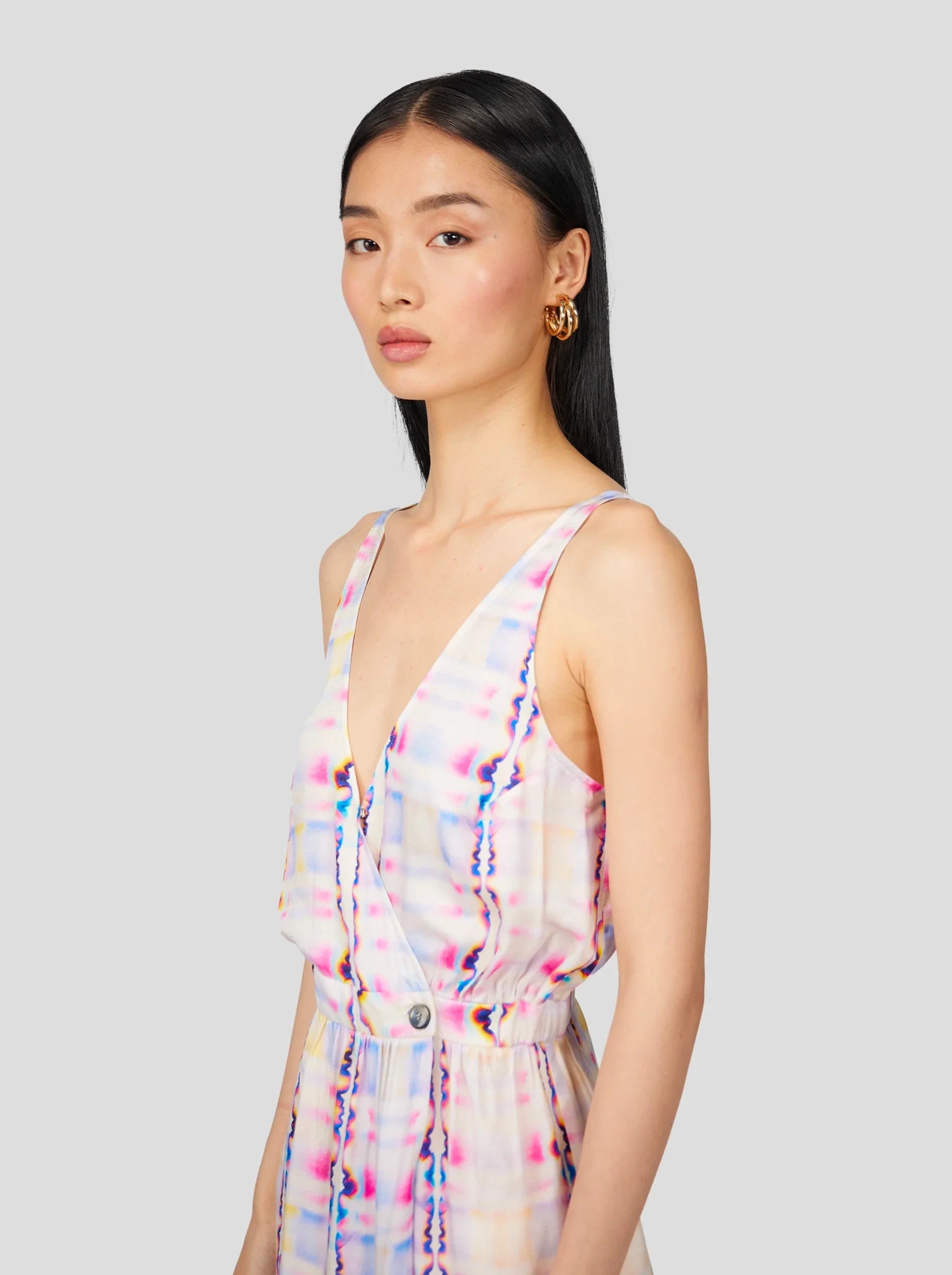 Vestido Austriaco Estampado En Papel Secante