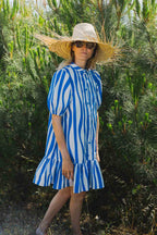 Vestido Líneas Azul Clementina