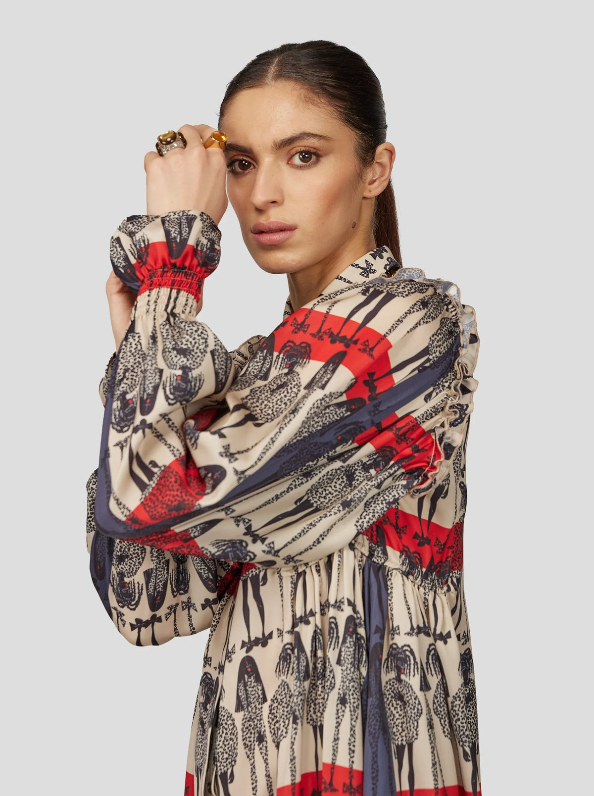 Robe Oma À Imprimé Rift