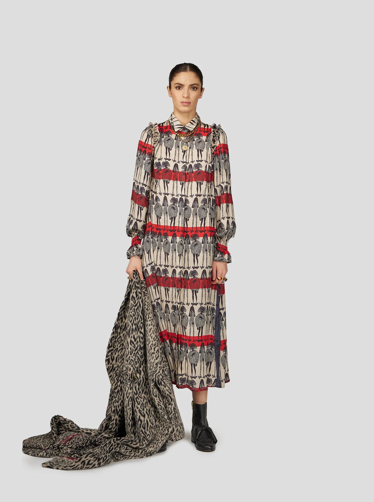 Robe Oma À Imprimé Rift