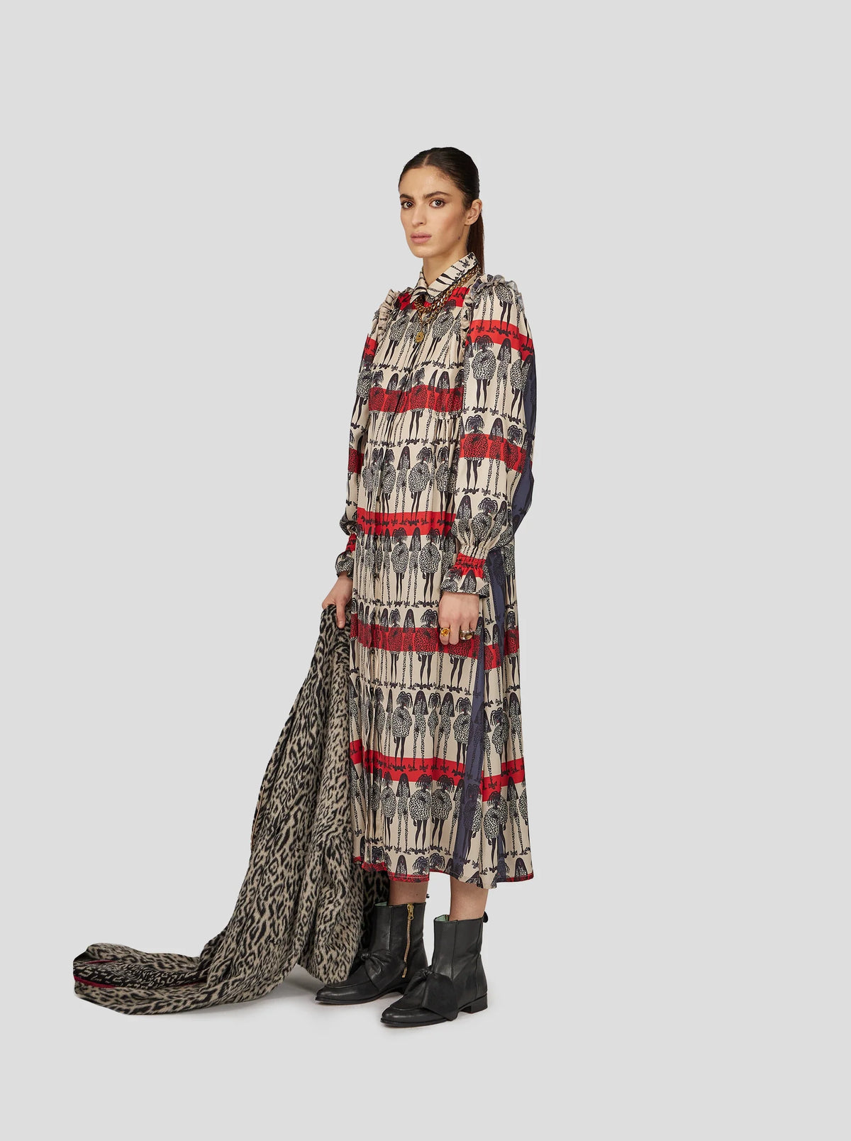 Robe Oma À Imprimé Rift