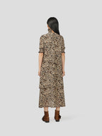 Robe Dries En Imprimé Léopard Soyeux