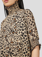 Robe Dries En Imprimé Léopard Soyeux