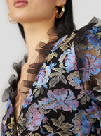 Nicole Kjole Med Fleurs De Givre-Broderi