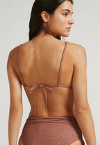 Lion'S Head String Bikini Top - Brown
