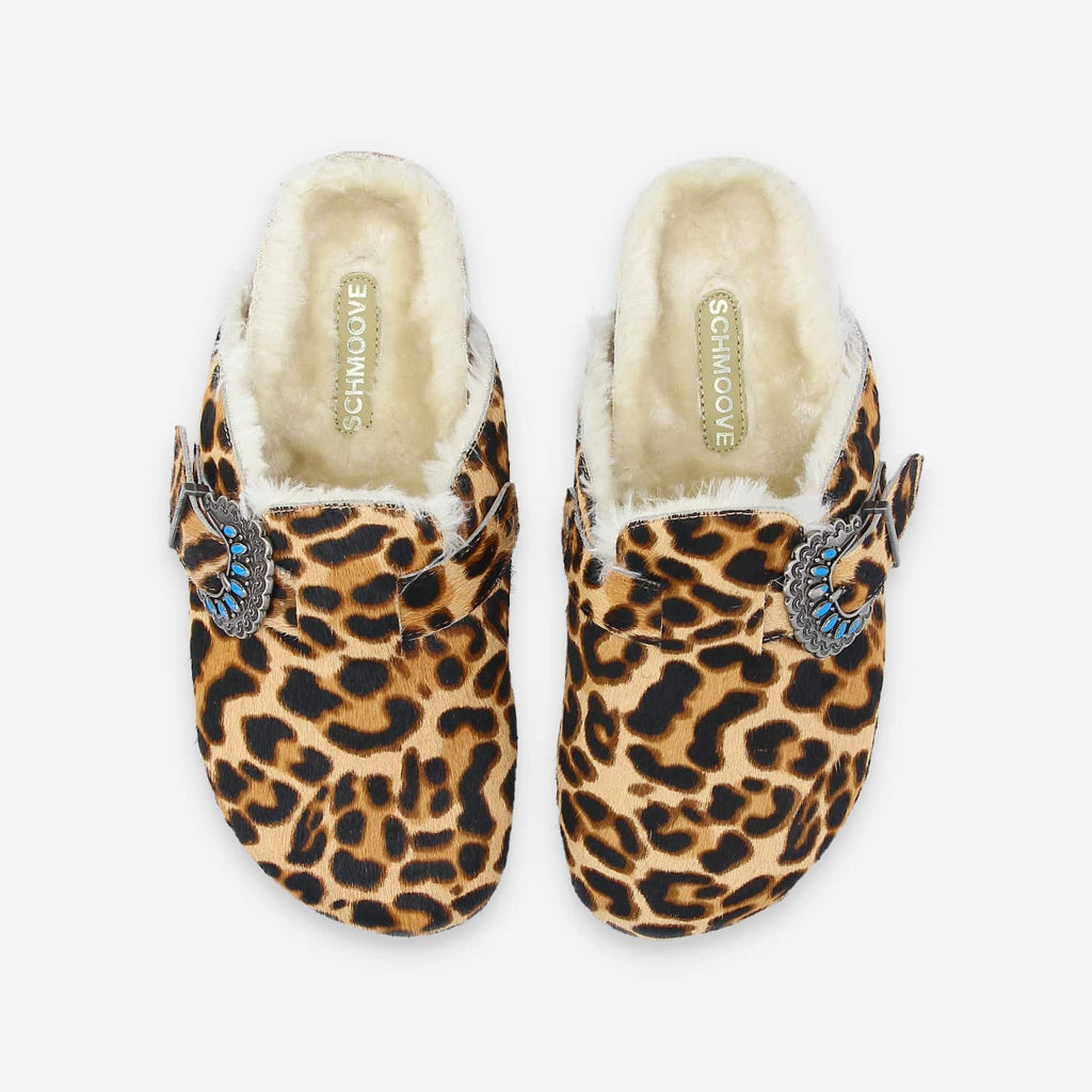 Paloma Clog W - P.Pony Leo/Fur - Natural/Dove