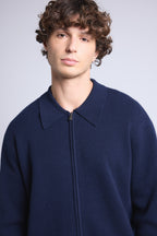 Veste Zippee Roger - Bleu Marine - Homme - Cachemire Et Laine