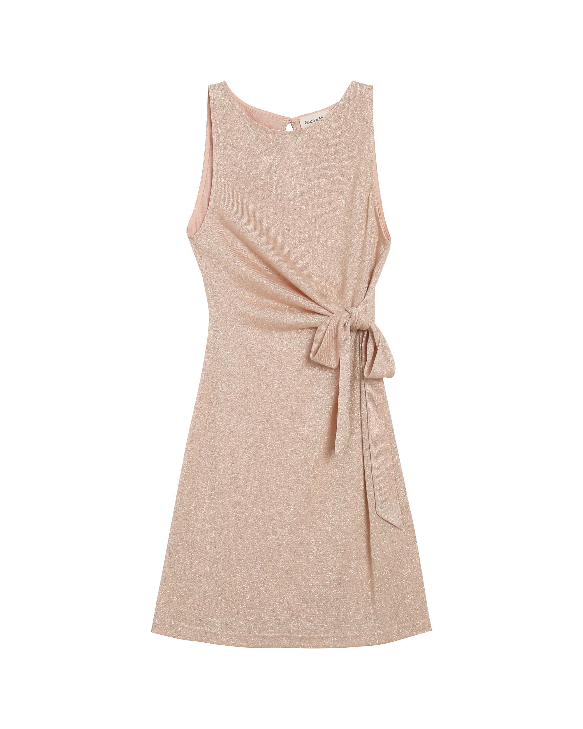 Vestido Corto Rolling - Champán