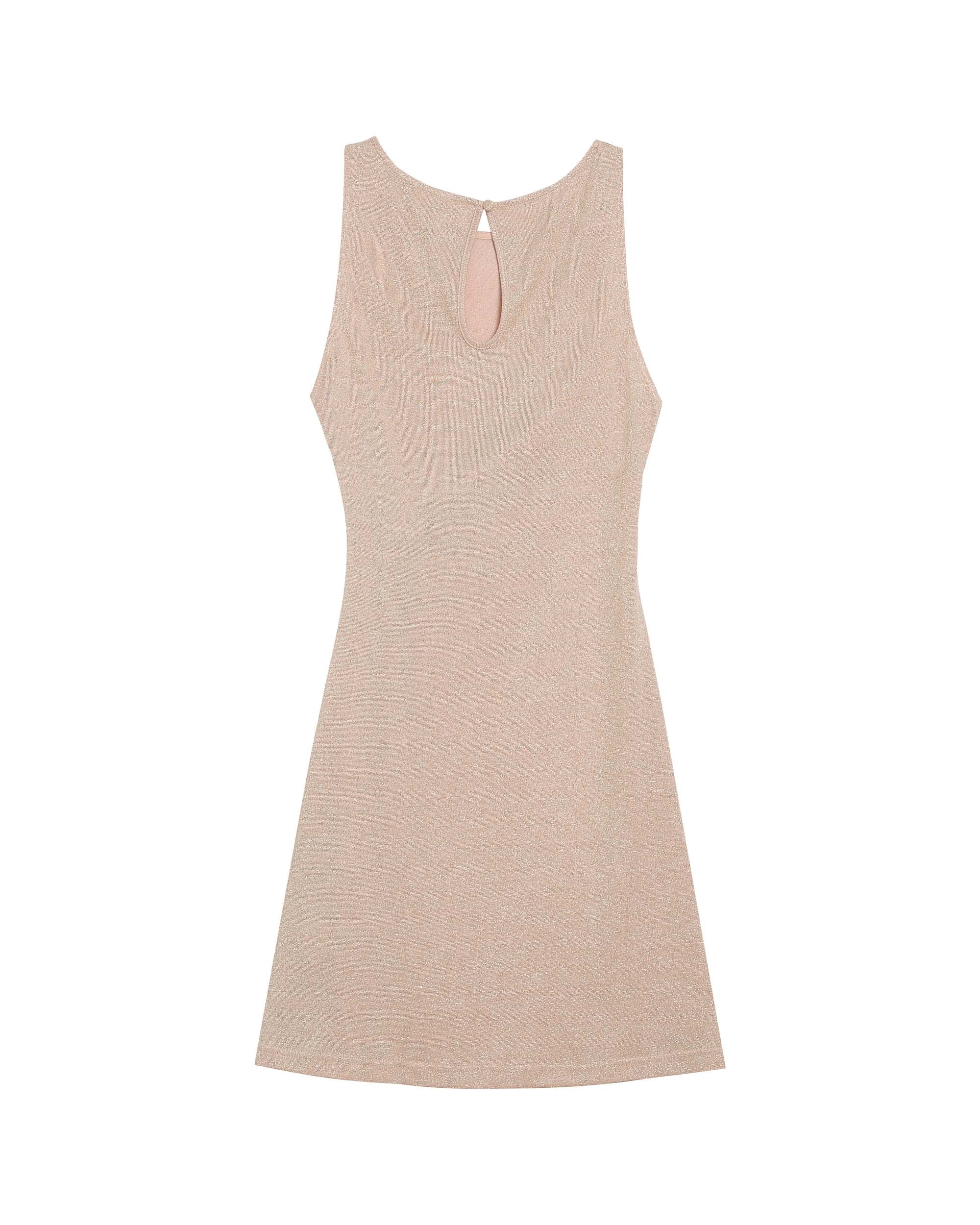Vestido Corto Rolling - Champán