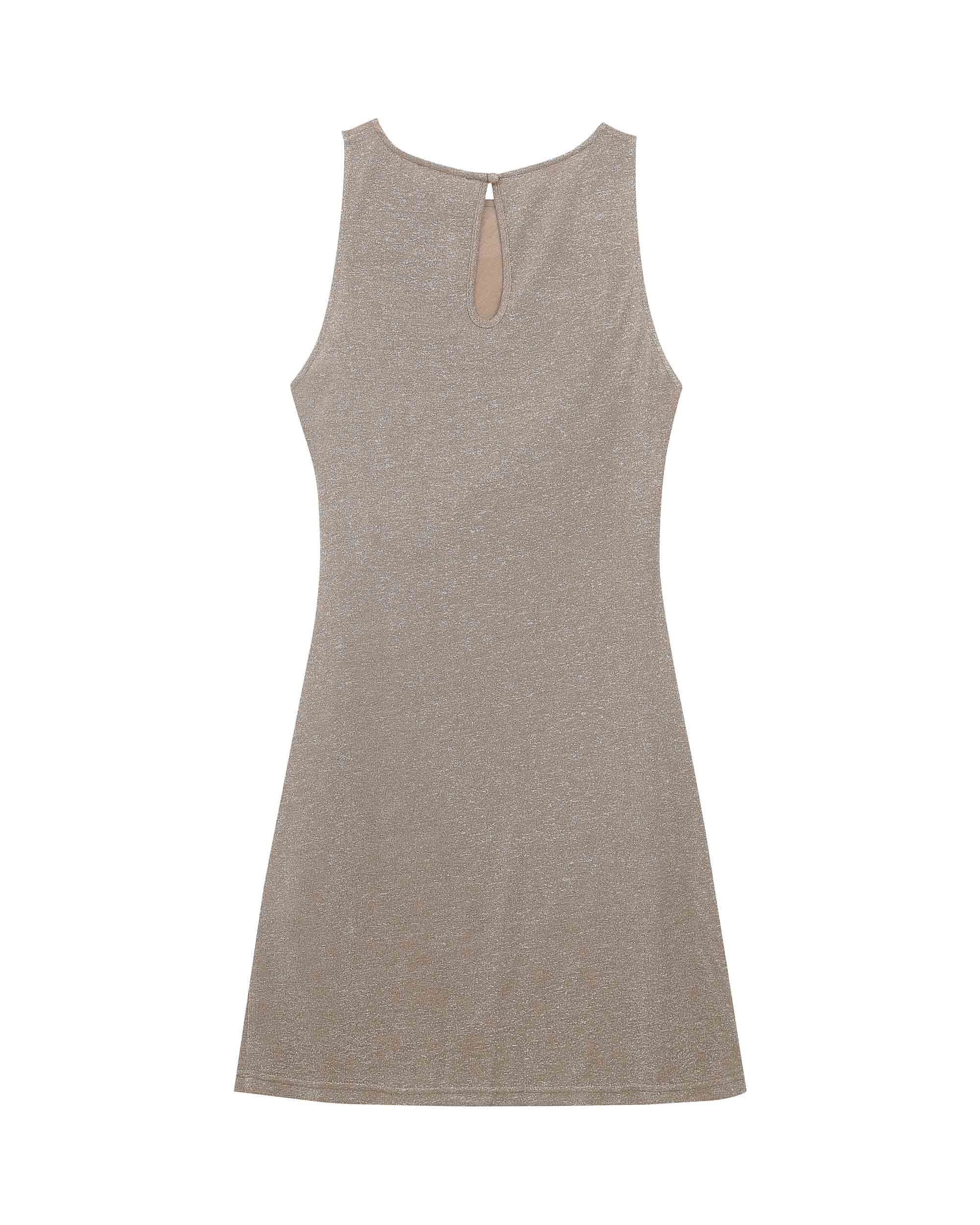 Vestido Corto Rolling - Taupe