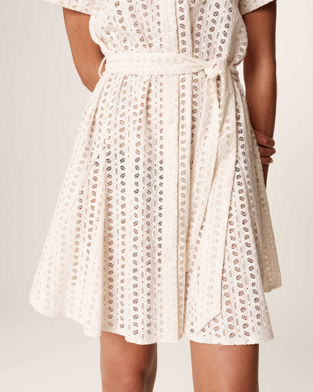 Romane Short Dress - Ecru