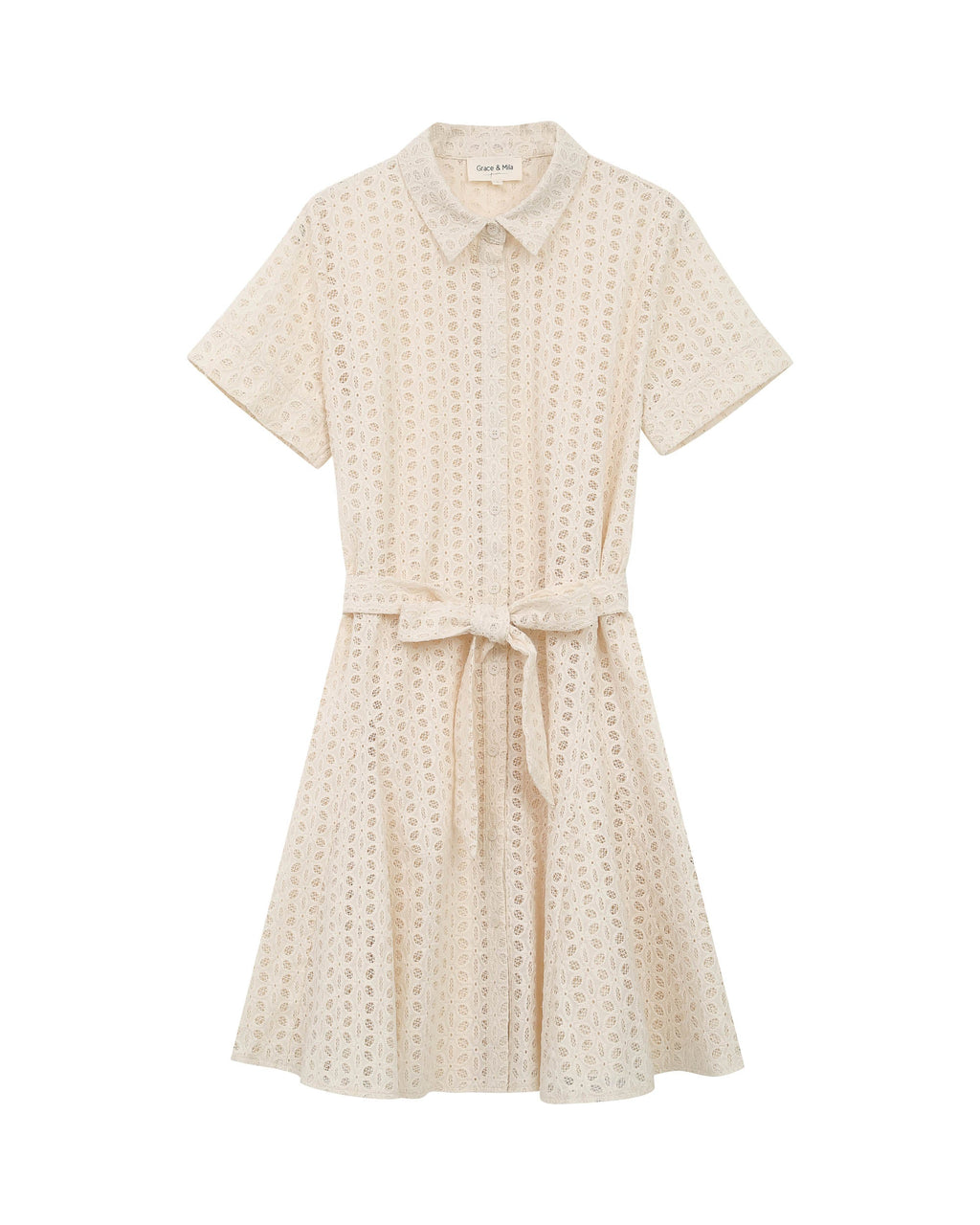 Romane Short Dress - Ecru