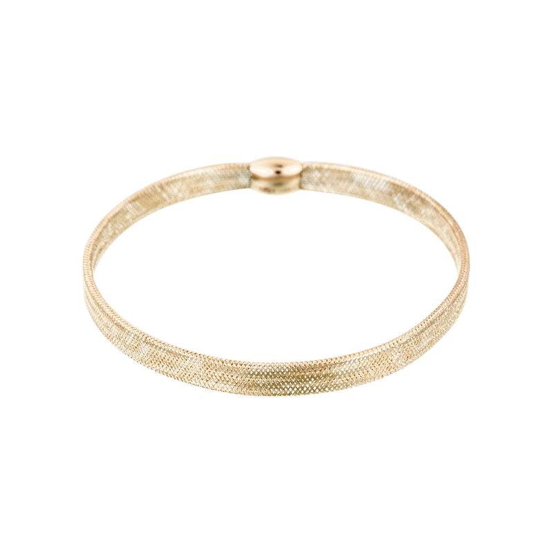 Bracelet "Dentelle De L'Amour 5Mm Fermoir Bombé" - Or Jaune 375/1000