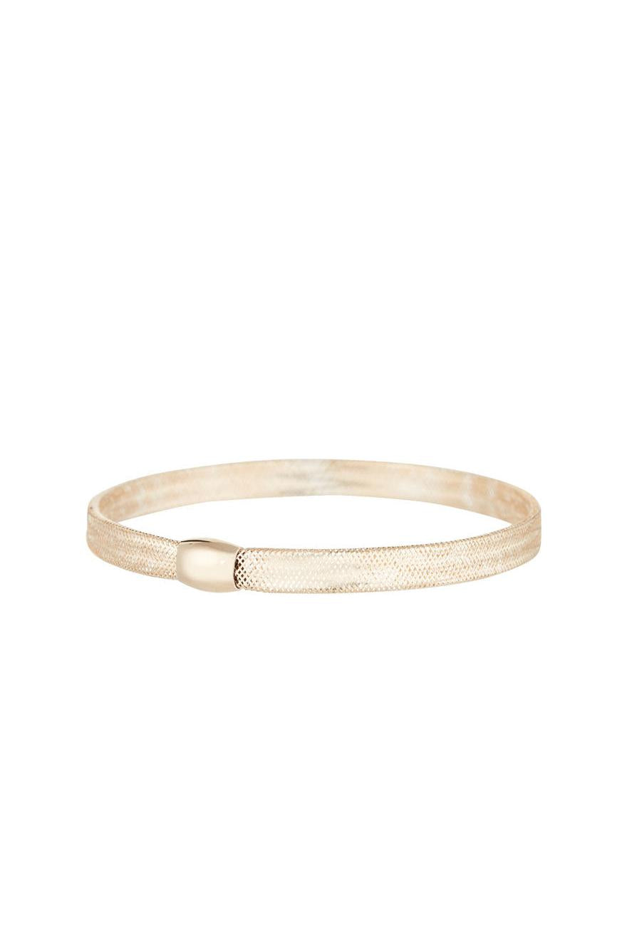 Pulsera “Dentelle De L’Amour 5 mm con cierre abovedado” Oro amarillo 375/1000