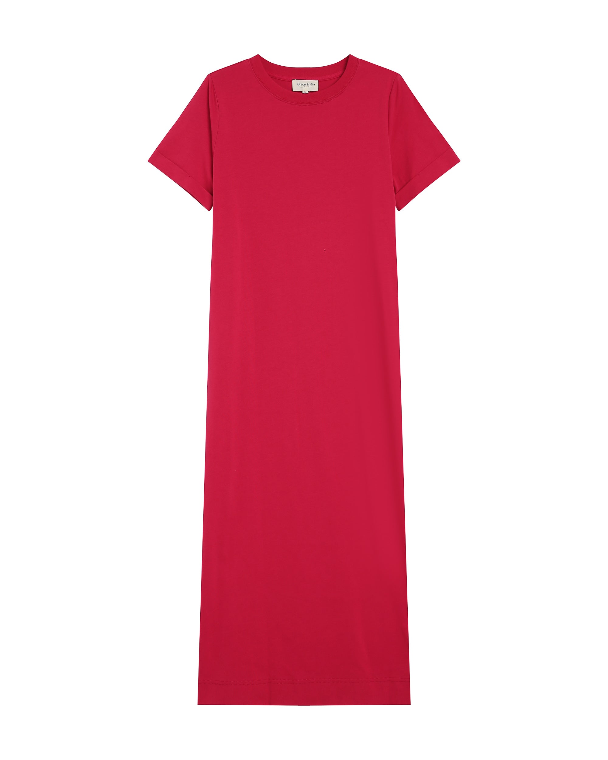 Robe Mi-Longue Rosalie - Cerise