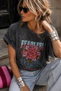 T-shirt Roses - Grijs