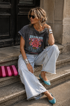 T-shirt Roses - Grijs